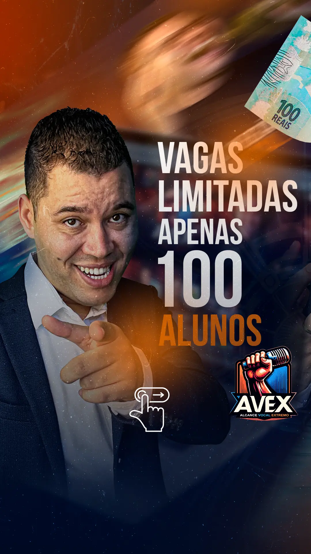 Vagas limitadas: apenas 100 vagas nesta turma do AVEX