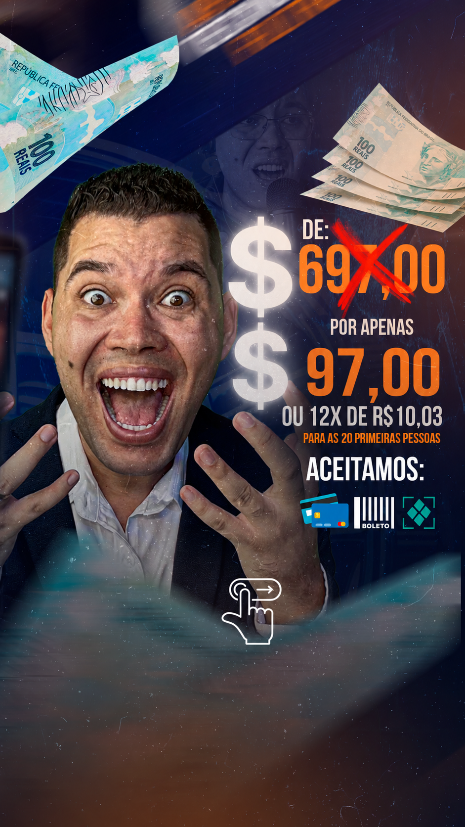 Oferta do AVEX: de R$697,00 por R$97,00 ou 12x de R$10,03
